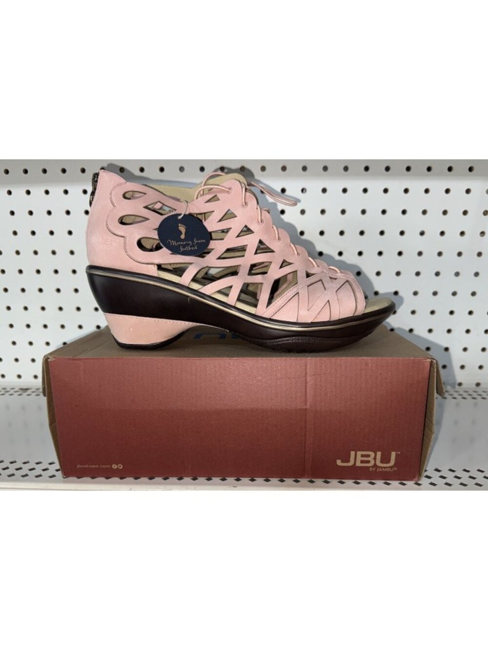 JBU By Jambu Sugar Cane Womens Vegan Gladiator Wedge Sandals Size 11 Pink